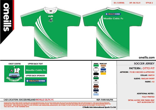 Moville Celtic Lincoln T-Shirt Jersey (Youths)