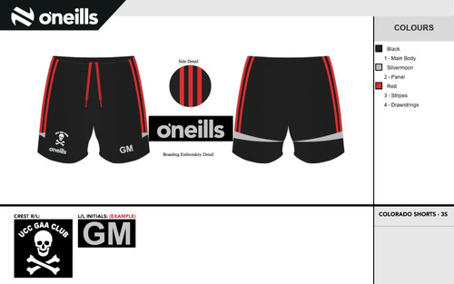UCC GAA Hurling Nevada Training Shorts Fitzgibbon Cup (Adults)