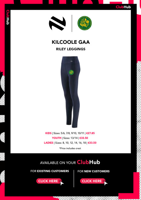 Kilcoole GAA Riley Full Length Leggings (Ladies)