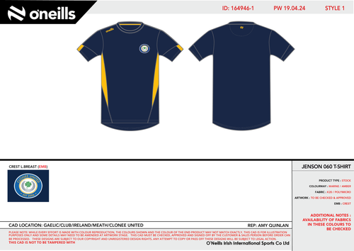Clonee United Jenson T-Shirt (Kids)