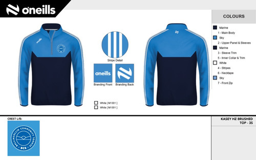 Ballincollig Community School Kasey Brushed Half Zip Top (Adults)
