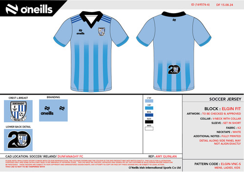 Dunfanaghy Youths FC Club Jersey (Adults)