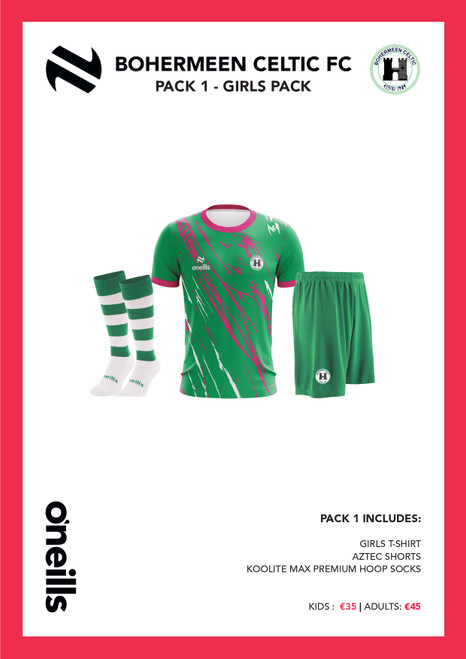 Bohermeen Celtic FC Girls Pack 1 (Adults)