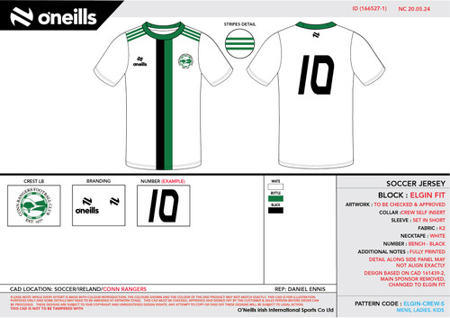Conn Rangers Away Jersey (Kids)