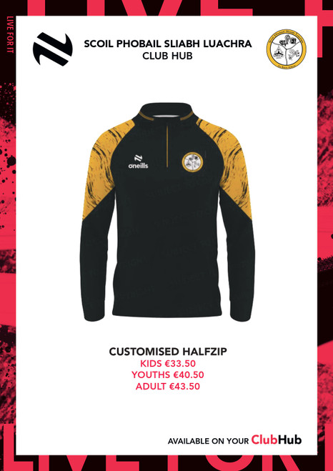Scoil Phobail Sliabh Luachra Carvelle Squad Half Zip Top (Youths)
