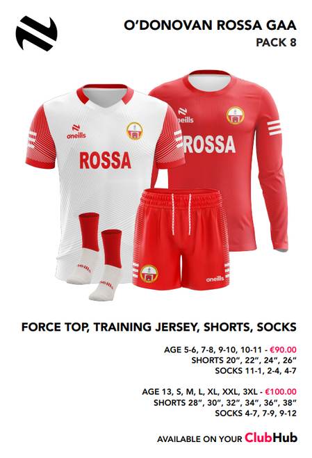 ODonovan Rossa Cork Pack 8 (Kids)