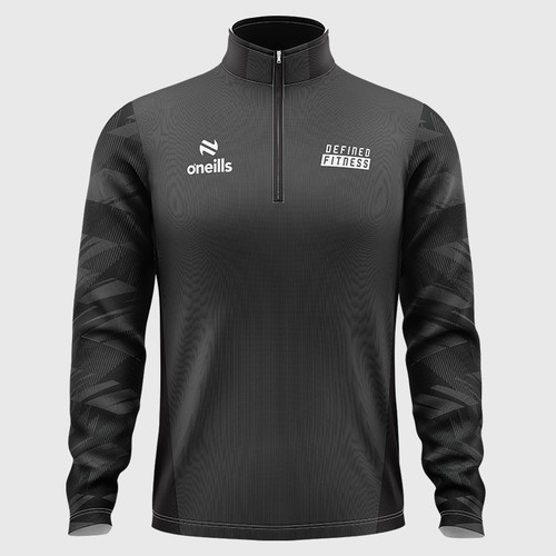 Defined Fitness Nolan Squad Half Zip Top Black/D.Grey (Youths)