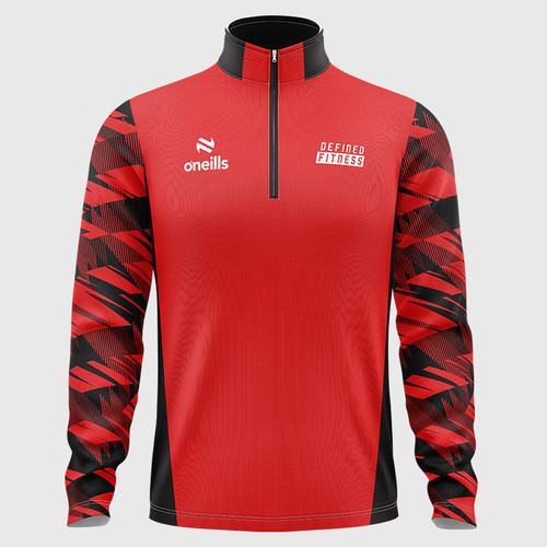 Defined Fitness Nolan Squad Half Zip Top Black/Red (Youths)