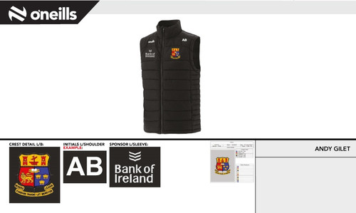 UCC GAA Andy Padded Gilet (Adults)