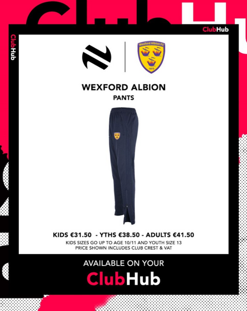 Wexford Albion FC Aston Skinny Tracksuit Bottoms (Kids)