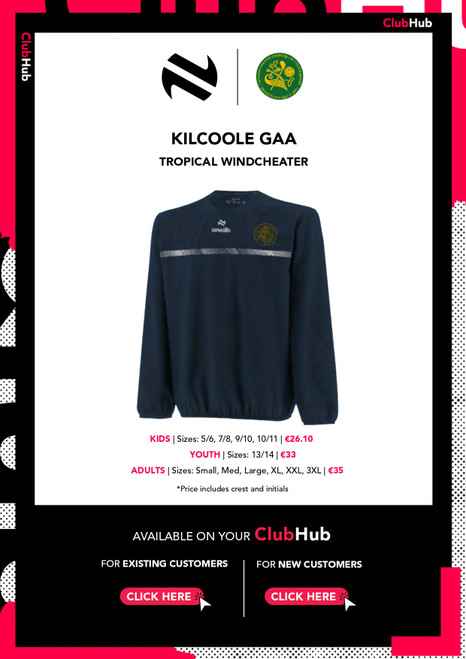 Kilcoole GAA Tropical Windbreaker (Youths)