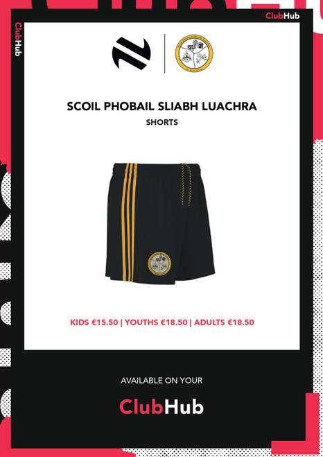 Scoil Phobail Sliabh Luachra Mourne Shorts (Youths)
