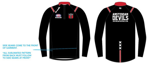Amsterdam Devils AFL Ezra Squad Half Zip Top 2026 (Adults)