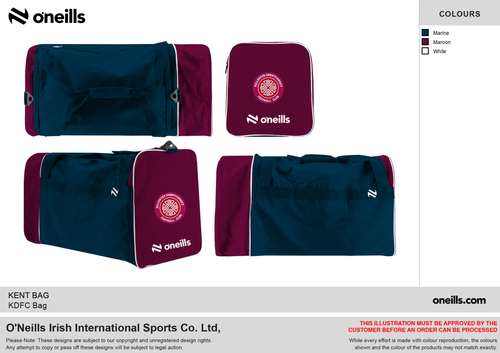 Killester Donnycarney FC Kent Holdall Bag