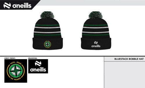 Naomh Brid GAA Bluestack Knitted Bobble Hat (Adults)