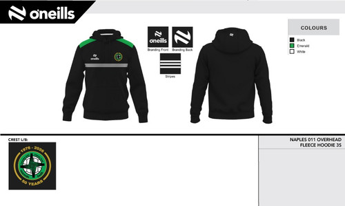 Naomh Brid GAA Naples Fleece Overhead Hoodie (Kids)