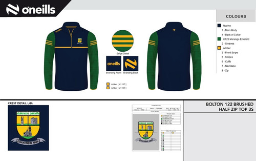Stabannon Parnells Bolton Brushed Half Zip Top (Kids)