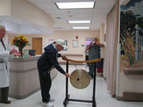 Rich Bangs a Gong at Completion of Radiation Therapy - Long Island Jewish Hospital New York Rich Bangs a Gong at Completion of Radiation Therapy - Long Island Jewish Hospital New York