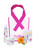 White and pink tote gift for Radiation Therapy, Chemotherapy, Surgery, Cancer Patients