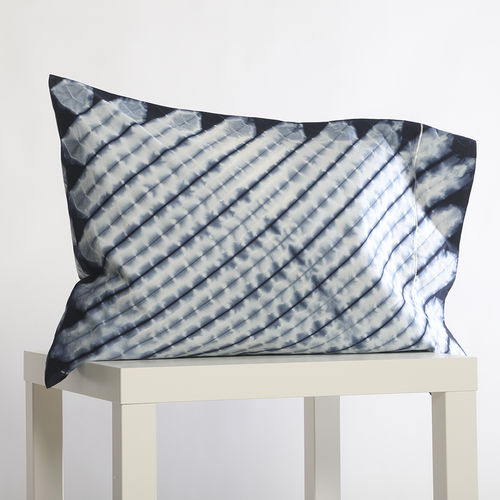 TIGER SHIBORI PILLOWCASE: Bias Stripe   Standard Size