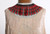 BEADED LACE COLLAR: Black & Red Chevron