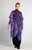 WHISPERING TEXTILES LONG PONCHO: Pleated Purple Passion