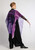 WHISPERING TEXTILES LONG PONCHO: Pleated Purple Passion