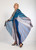 WHISPERING TEXTILES SCARF: Blue Origami Fan of Empathy