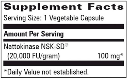 Natto NSK Mega 100mg 60c label by Progressive Labs