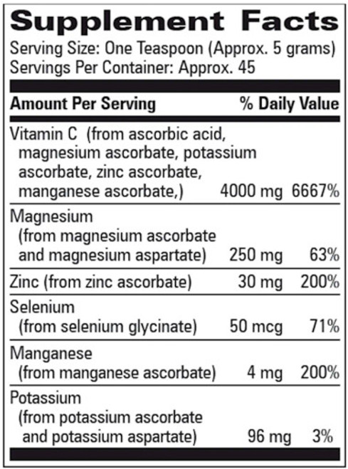 C ASPA SCORB 8oz label by Progressive Labs