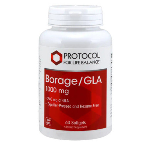 Borage Oil 1000/240mg GLA 60sg by Protocol for Life Balance