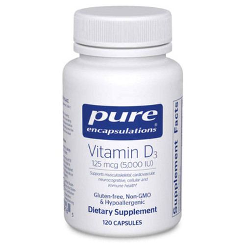 Vitamin D3 125mcg (5000 IU) 120c Pure Encapsulations