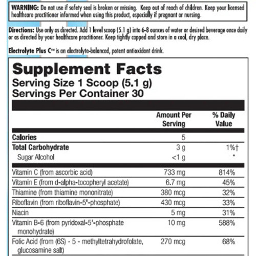 Electrolyte Plus C Label by Nutra BioGenesis