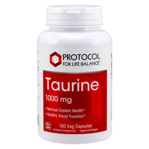 Taurine 1000mg 100c by Protocol for Life Balance