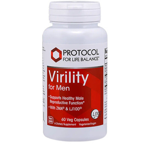 Virility for men w/ LJ100 60c by Protocol for Life Balance