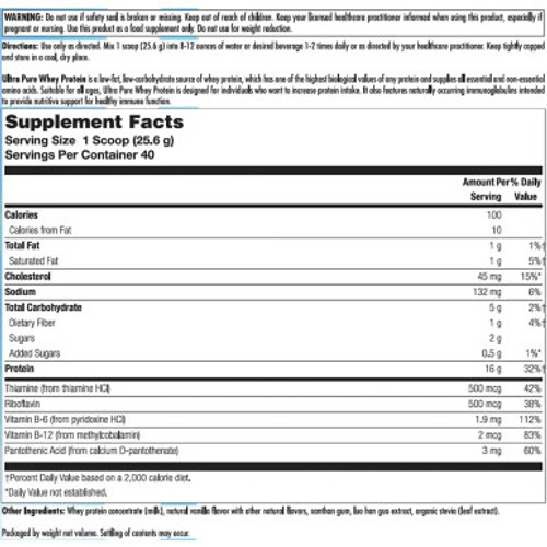 Ultra Pure Whey Protein/Vanilla 40 srv by Nutra BioGenesis Ultra Pure Whey Protein/Vanilla 40 srv by Nutra BioGenesis