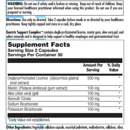 Gastric Support Complex 60c Label by Nutra BioGenesis Gastric Support Complex 60c Label by Nutra BioGenesis