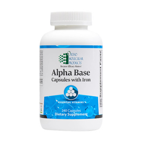 Ortho Molecular Products - Alpha Base Capsules w/Iron- 240ct