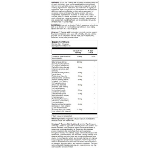 UltraLean Thermo Max 60c Label by Nutra BioGenesis