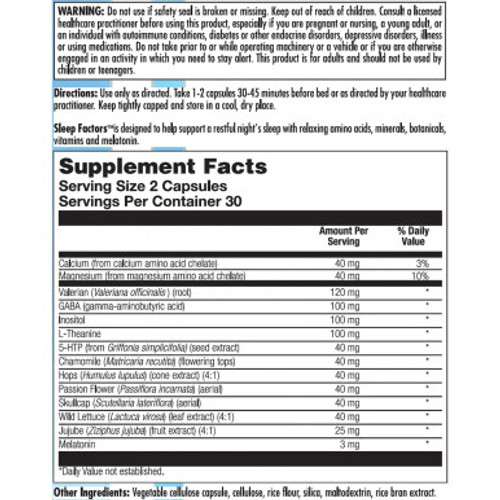 Sleep Factors 60c Label by Nutra BioGenesis Sleep Factors 60c Label by Nutra BioGenesis