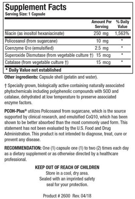 PCOH-Plus 60C - Supplement Facts