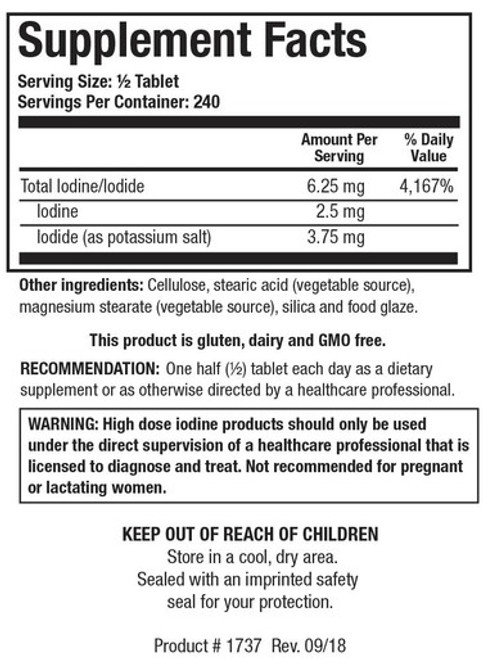 Iodizyme-HP 120T - Supplement Facts Iodizyme-HP 120T - Supplement Facts