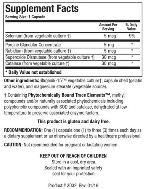 GTA 90C - Supplement Facts