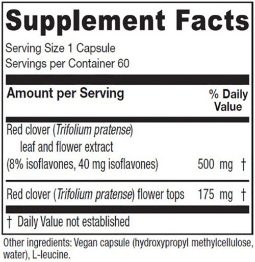 Red Clover 60c label by Vitanica