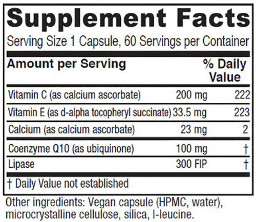 CoQ10 Extra 100mg 60c label  by Vitanica CoQ10 Extra 100mg 60c label  by Vitanica