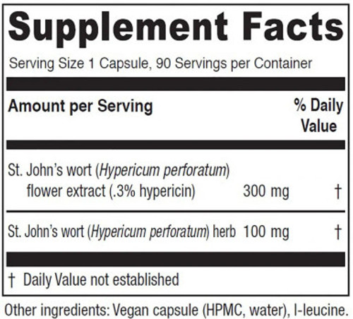 St. John's Wort label 90c by Vitanica