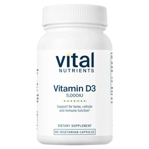 Vitamin D3 5,000iu VEG 90c by Vital Nutrients