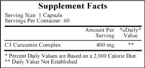 Curcumin C3 Complex 60c label  by Ecological Formulas Curcumin C3 Complex 60c label  by Ecological Formulas