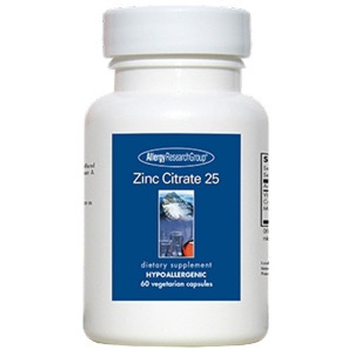 Zinc Citrate 25mg 60c by Allergy Research Group