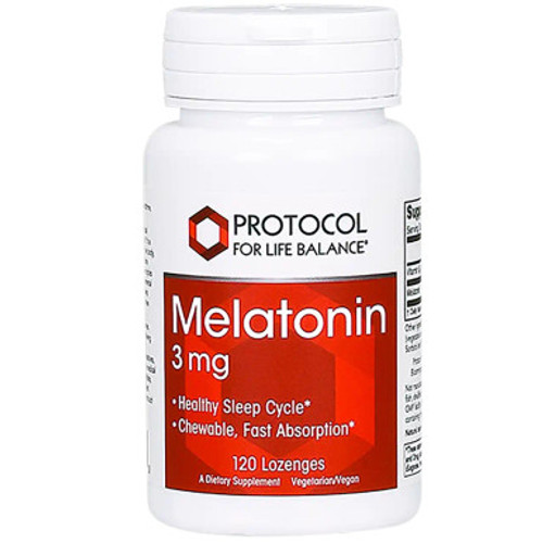 Melatonin 3mg Lozenge + B-6 120ct by Protocol for Life Balance